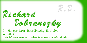 richard dobranszky business card