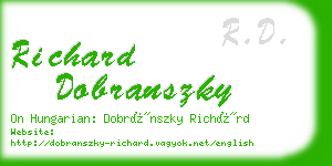 richard dobranszky business card